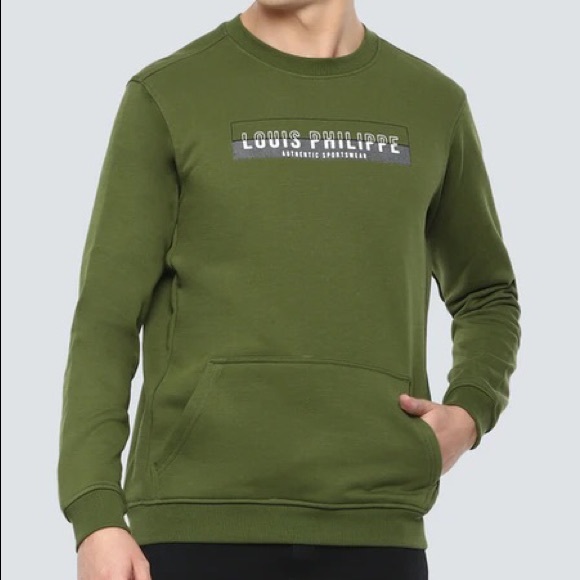 NWOT Louis Philippe Olive Sweatshirt - Picture 1 of 12